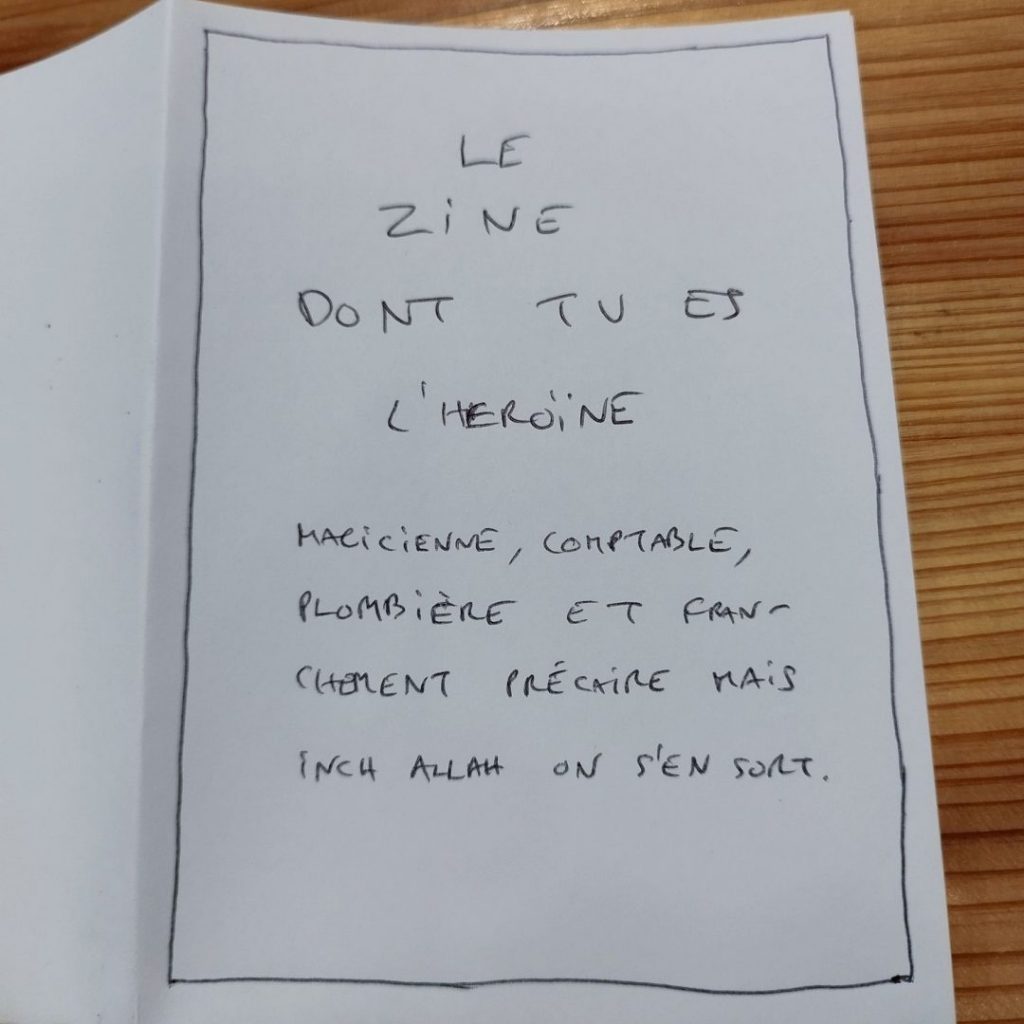 Couverture d'un mini fanzine